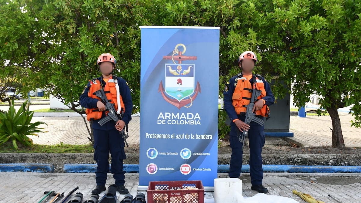 Armada Nacional halló a pescadores efectuando pesca de caracol pala en San Andrés