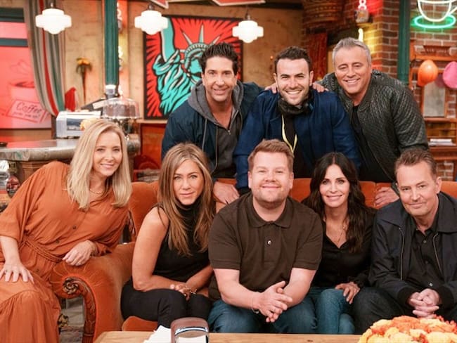 Elenco de &#039;Friends&#039; en The Late Late Show con James Corden. Foto: Getty Images