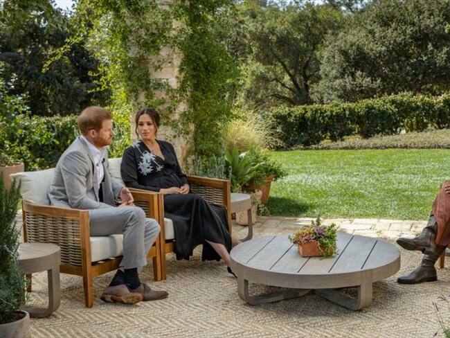 En la entrevista, Meghan Markle dice que la familia real estaba preocupada por la “piel oscura” de su hijo.. Foto: Harpo Productions/Joe Pugliese via Getty Images
