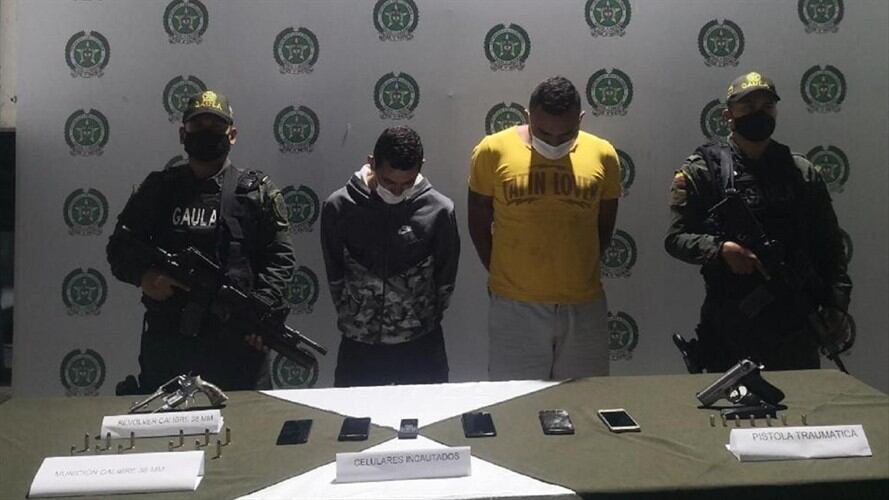 Capturados dos hombres quienes se hacían pasar por integrantes del EPL . Foto: Cortesía