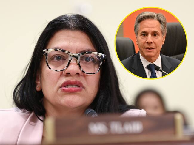 Rashida Tlaib. I Foto: Jemal Countess/Getty Images for Court Accountability). Antony Blinken. I Foto: CRIS BOURONCLE/AFP via Getty Images.