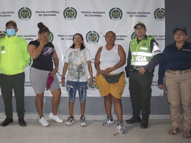 Capturan a integrantes de red de proxenetismo en Barranquilla. Foto: Policía Metropolitana de Barranquilla.