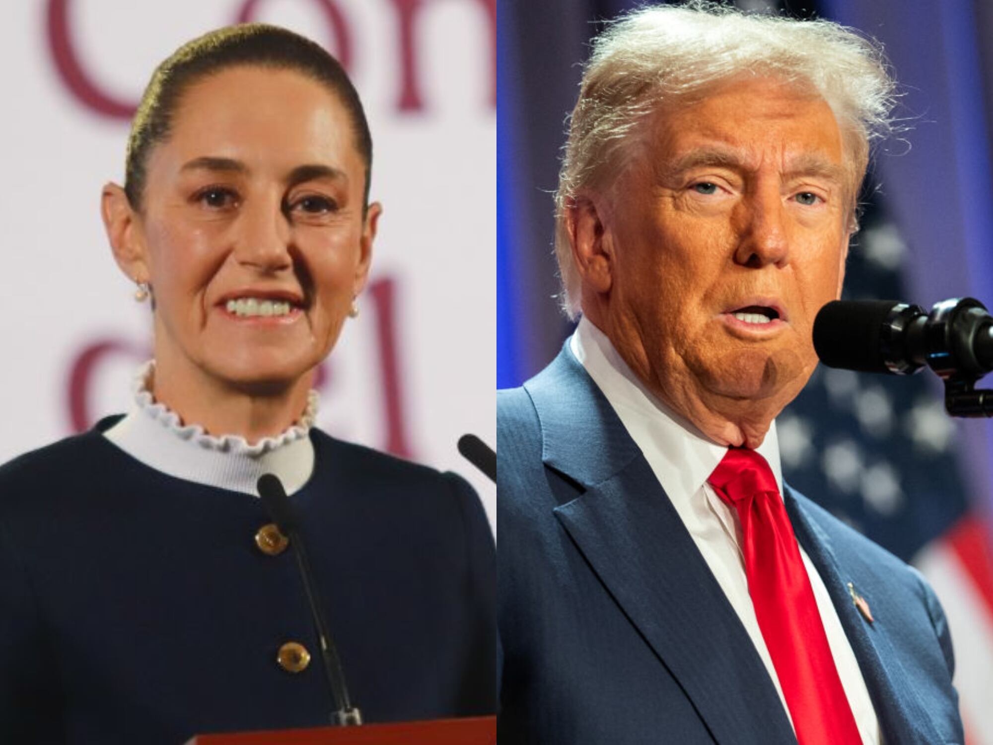 Claudia Sheinbaum. I Foto: Carlos Santiago/ Pixelnews/Future Publishing via Getty Images. Donald Trump. I Foto:ALLISON ROBBERT/POOL/AFP via Getty Images.