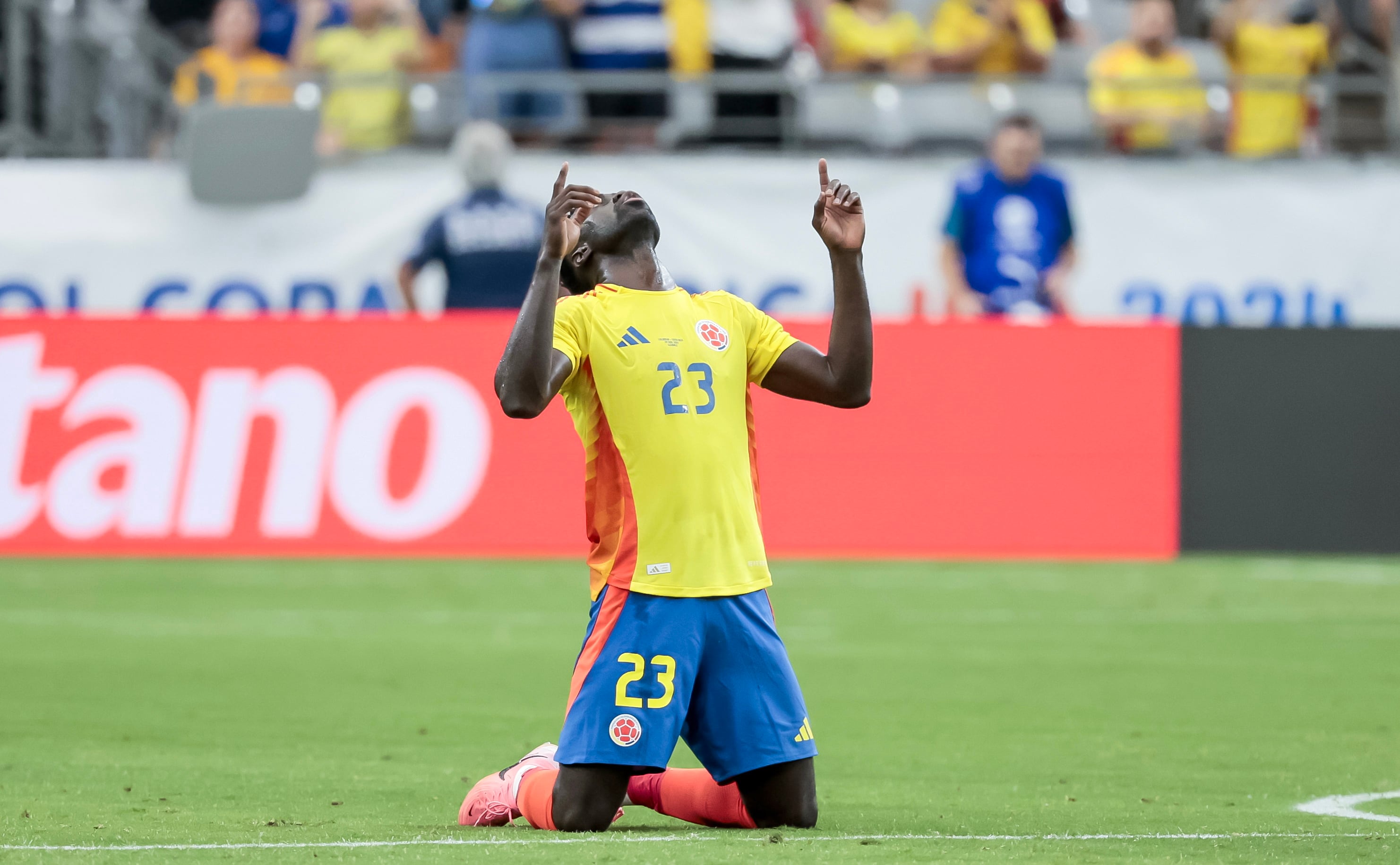 Davinson Sanchez de la Selección Colombia en partido por la Conmebol Copa América Estados Unidos 2024. Foto: EFE.