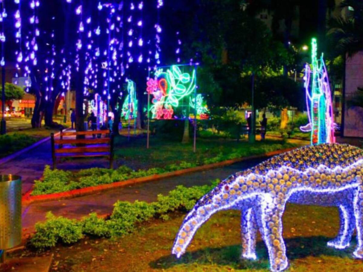Estos serán los 12 parques de Bucaramanga que estarán con alumbrado navideño