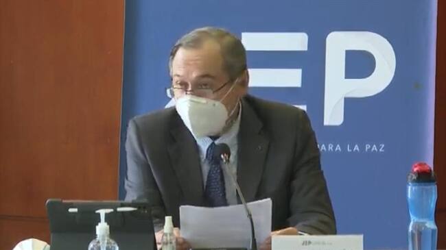 "De ninguna manera se intenta desconocer los esfuerzos del gobierno" señaló el presidente de la JEP, Eduardo Cifuentes.. Foto: Cortesía JEP (Proporcionada por Rafael Aristizábal)