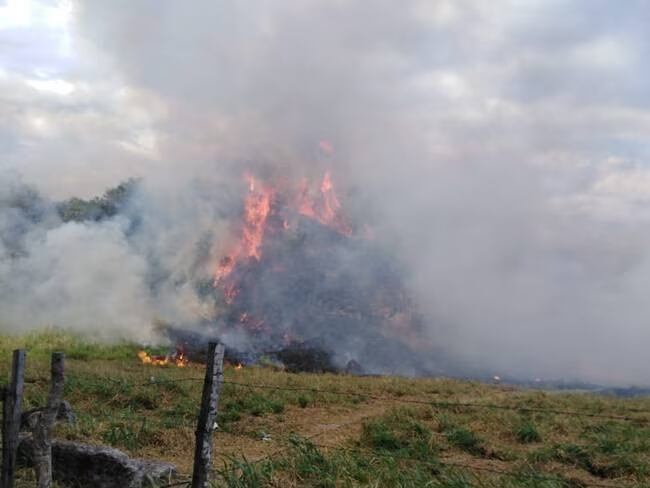 Incendio en Caldas. Foto: Secretaría de Medio Ambiente de Caldas