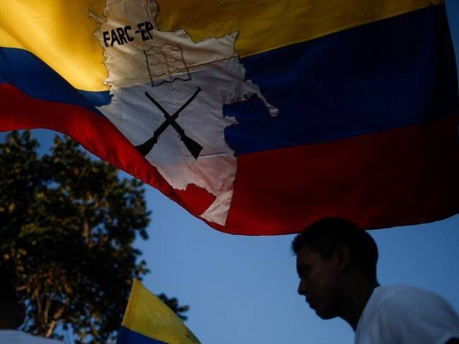 Bandera de las Farc EP. Foto: Colprensa - Juan Páez