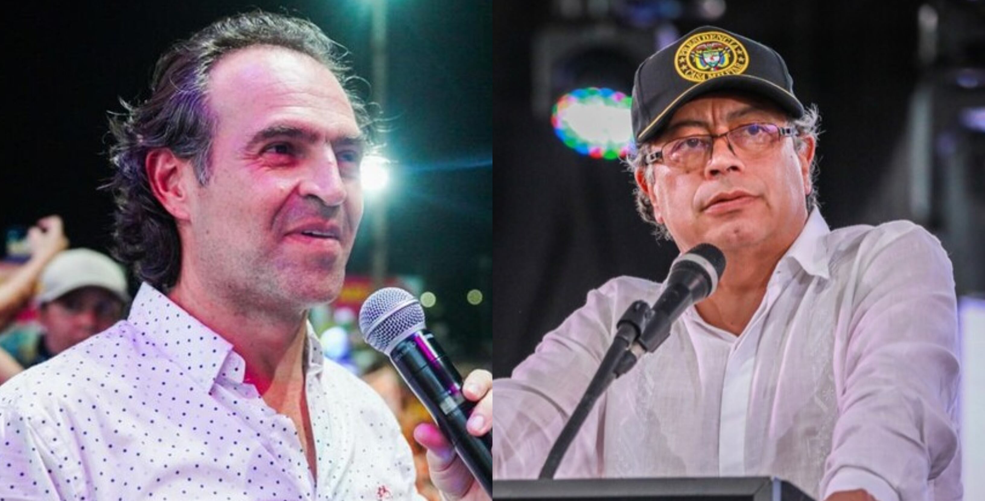 Gustavo Petro y Federico Gutiérrez. Foto: Colprensa.