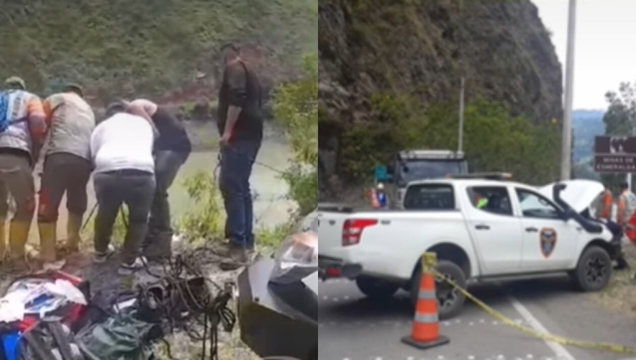 Accidente durante un rally en Boyacá. Captura de pantalla de video.
