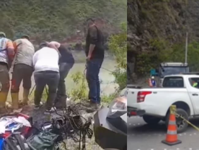 Accidente durante un rally en Boyacá. Captura de pantalla de video.