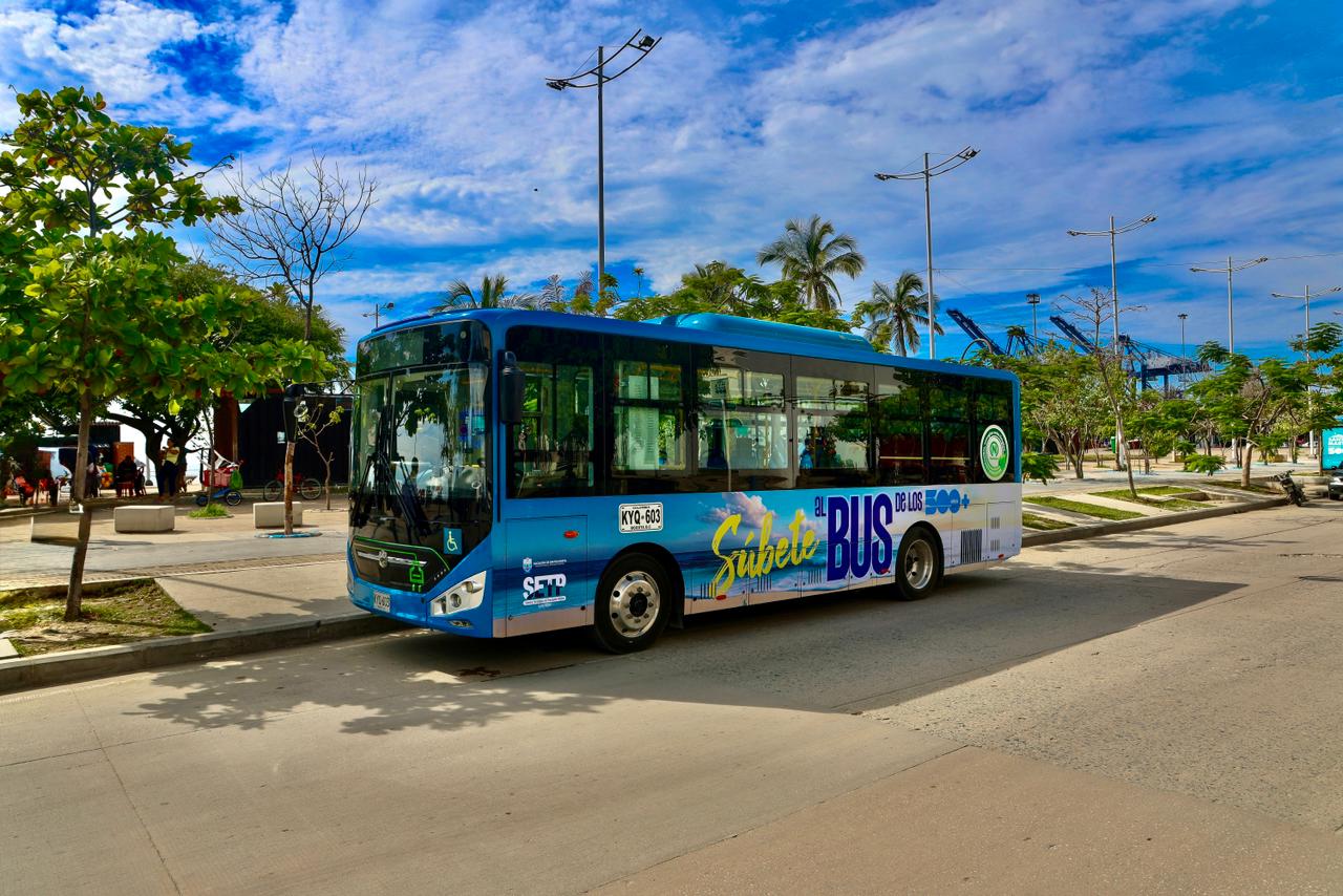 Santa Marta pone a rodar el primer bus eléctrico/ Alcaldía de Santa Marta.