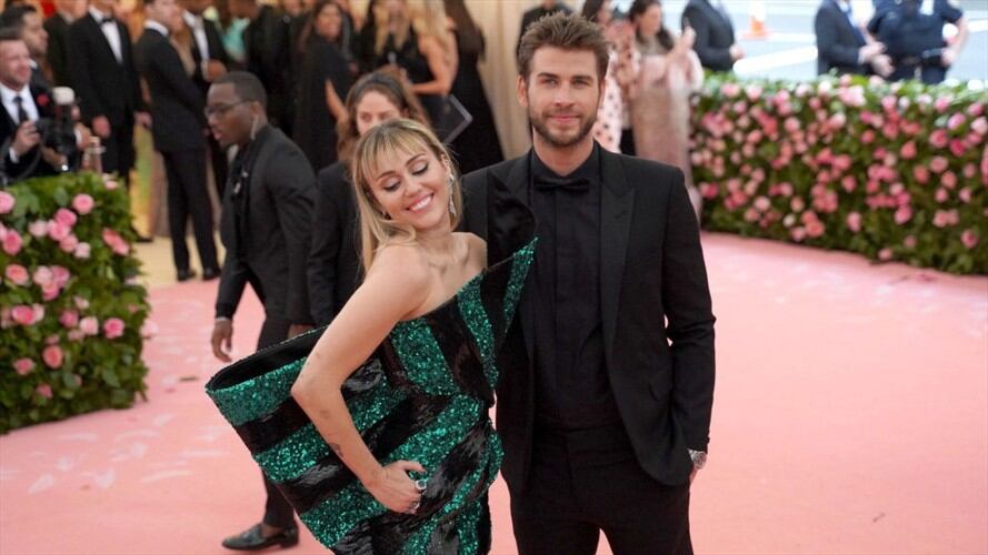 Miley Cyrus y Liam Hemsworth. Foto: Getty Images