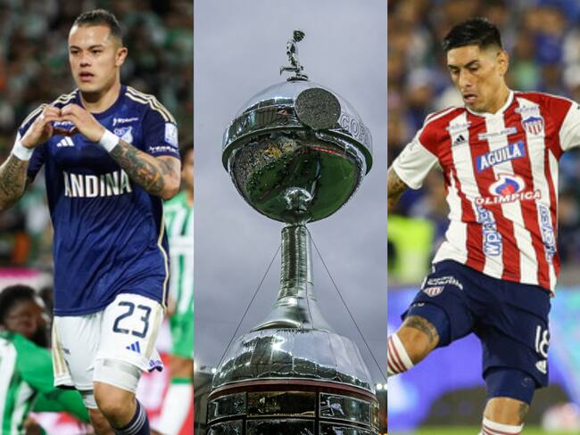 Estas son las fechas y horarios de partidos de Millonarios y Junior en Copa Libertadores. Fotos: Colprensa y Getty Images.