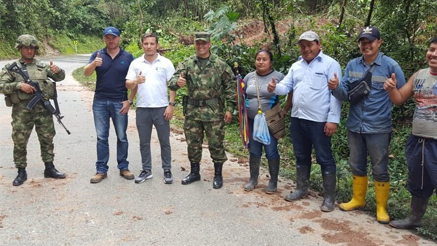 La CRC informó que sus funcionarios y el Ejército identificaron a la responsable de la afectación ambiental, quien era la gobernadora del Resguardo Indígena de Santa Marta. Foto: CRC