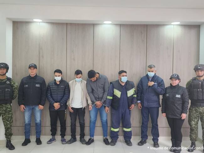 Captura de la banda ‘Los Llavero’. Foto: Fiscalía