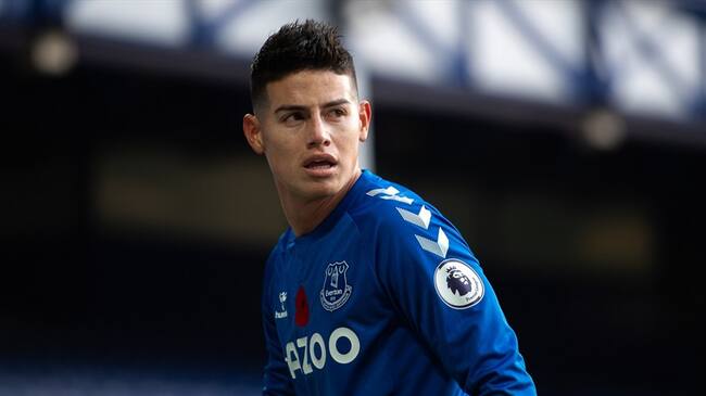 Partidazo de James con Everton ante Fulham. Foto: Getty Images