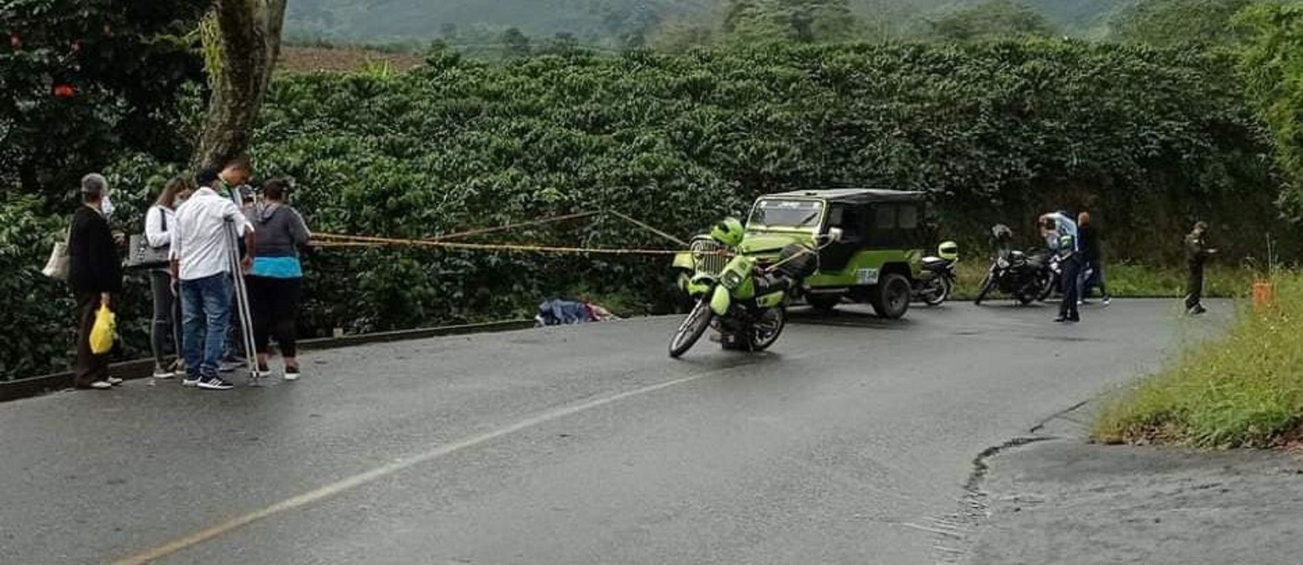 Accidente en vías de Caldas. Crédito: Suministrada.