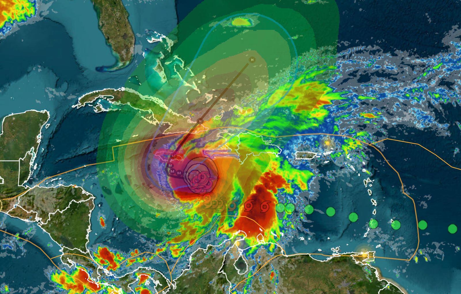 Huracán Melissa. Foto: servir.net