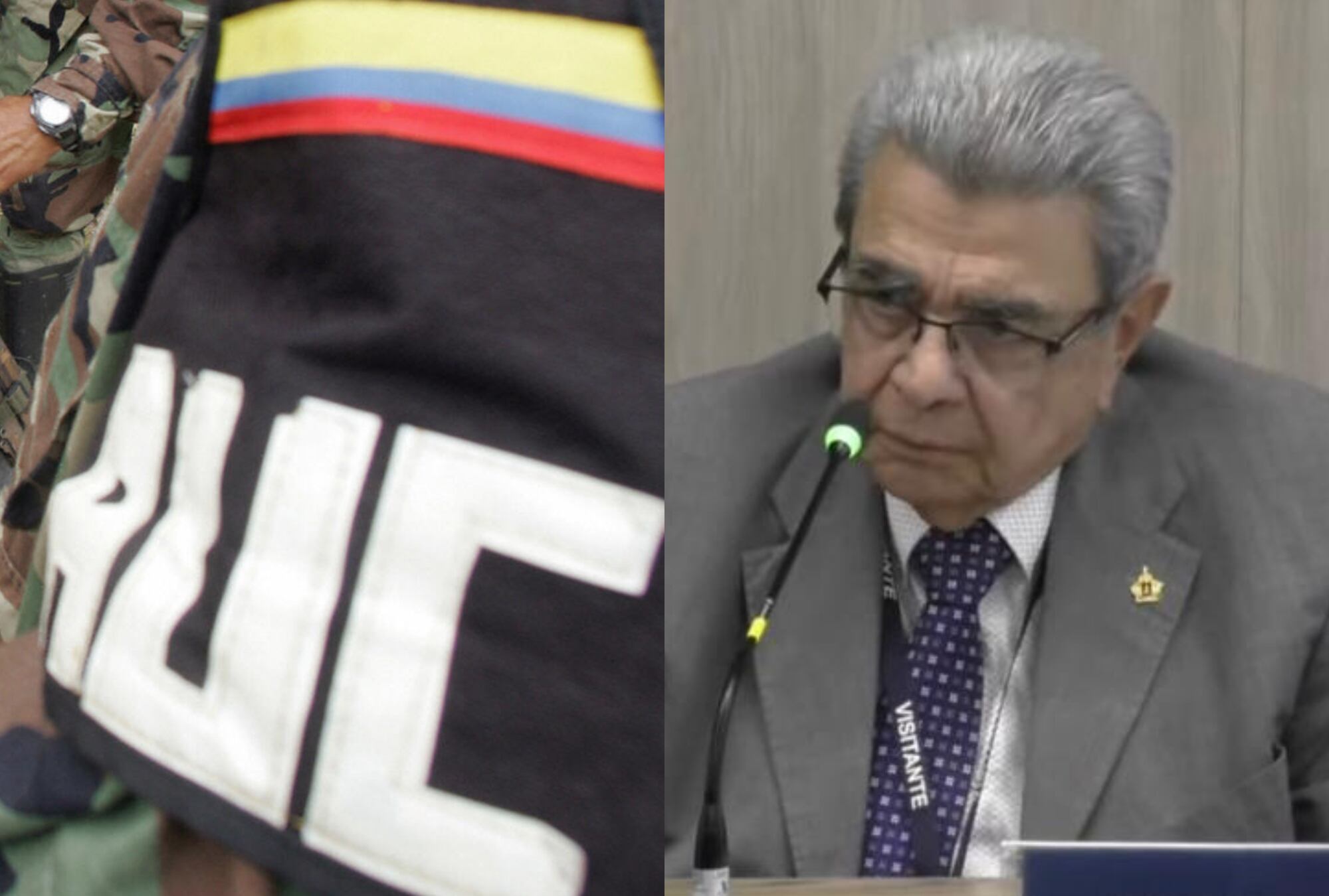 AUC e Iván Ramírez. Foto: RODRIGO ARANGUA/AFP vía Getty Images. / cortesía JEP