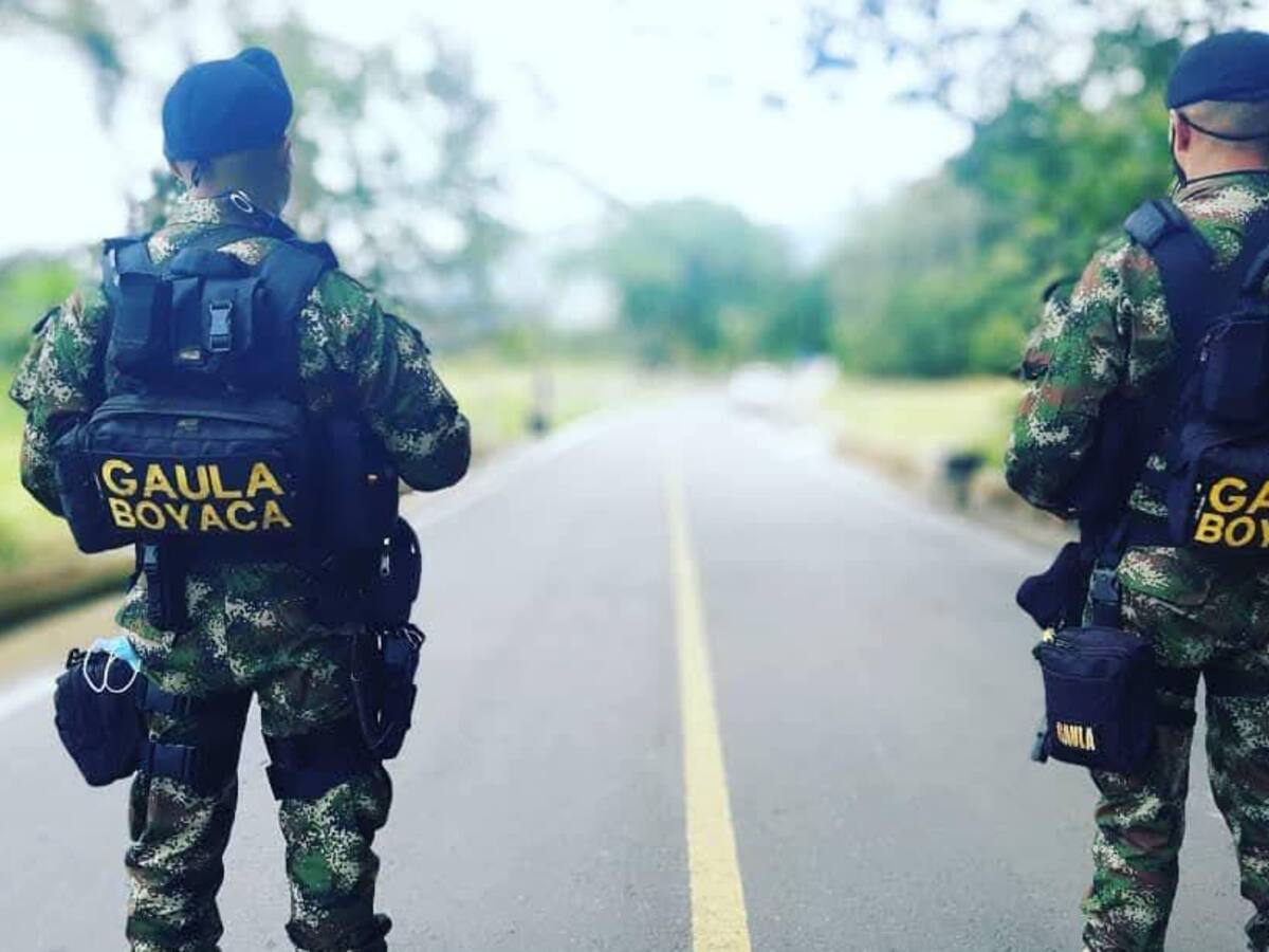 Gaula Militar Boyacá frustró el pago a una familia por extorsión en Socotá