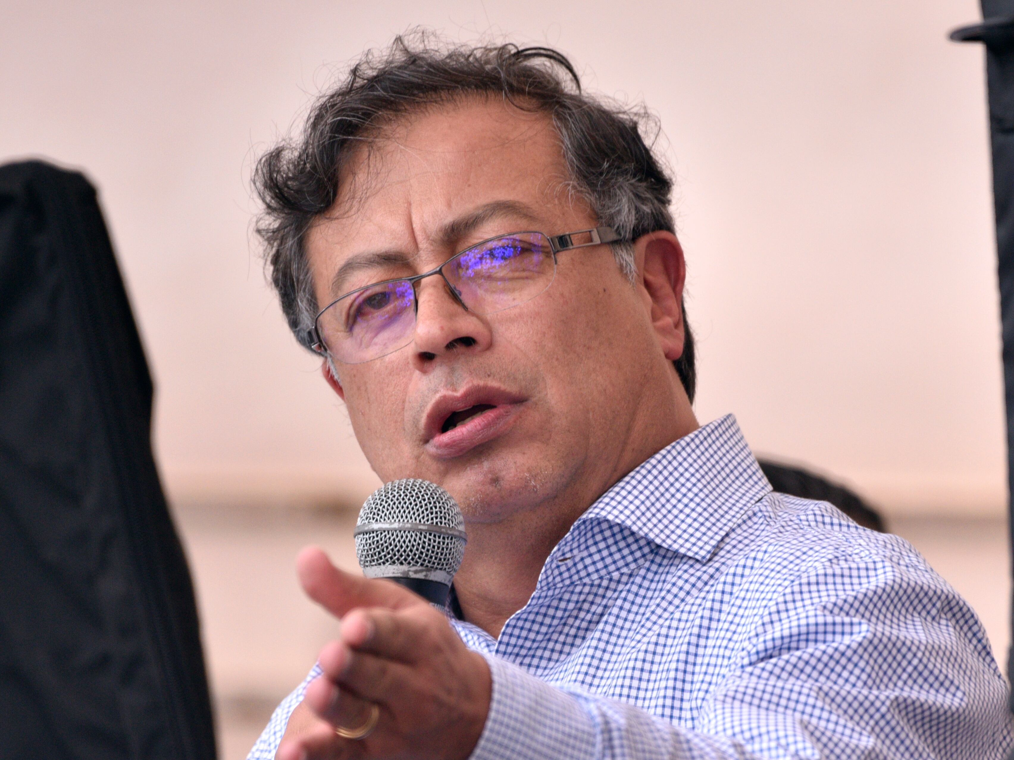 FUSAGASUGÁ, COLOMBIA - MAY 11: Colombian Presidential Candidate for 'Pacto Historico' Gustavo Petro speaks during a campaign rally on May 11, 2022 in Fusagasugá, Colombia. Colombian will head to polls on May 29 to vote for the successor of Ivan Duque. (Photo by Guillermo Legaria/Getty Images)