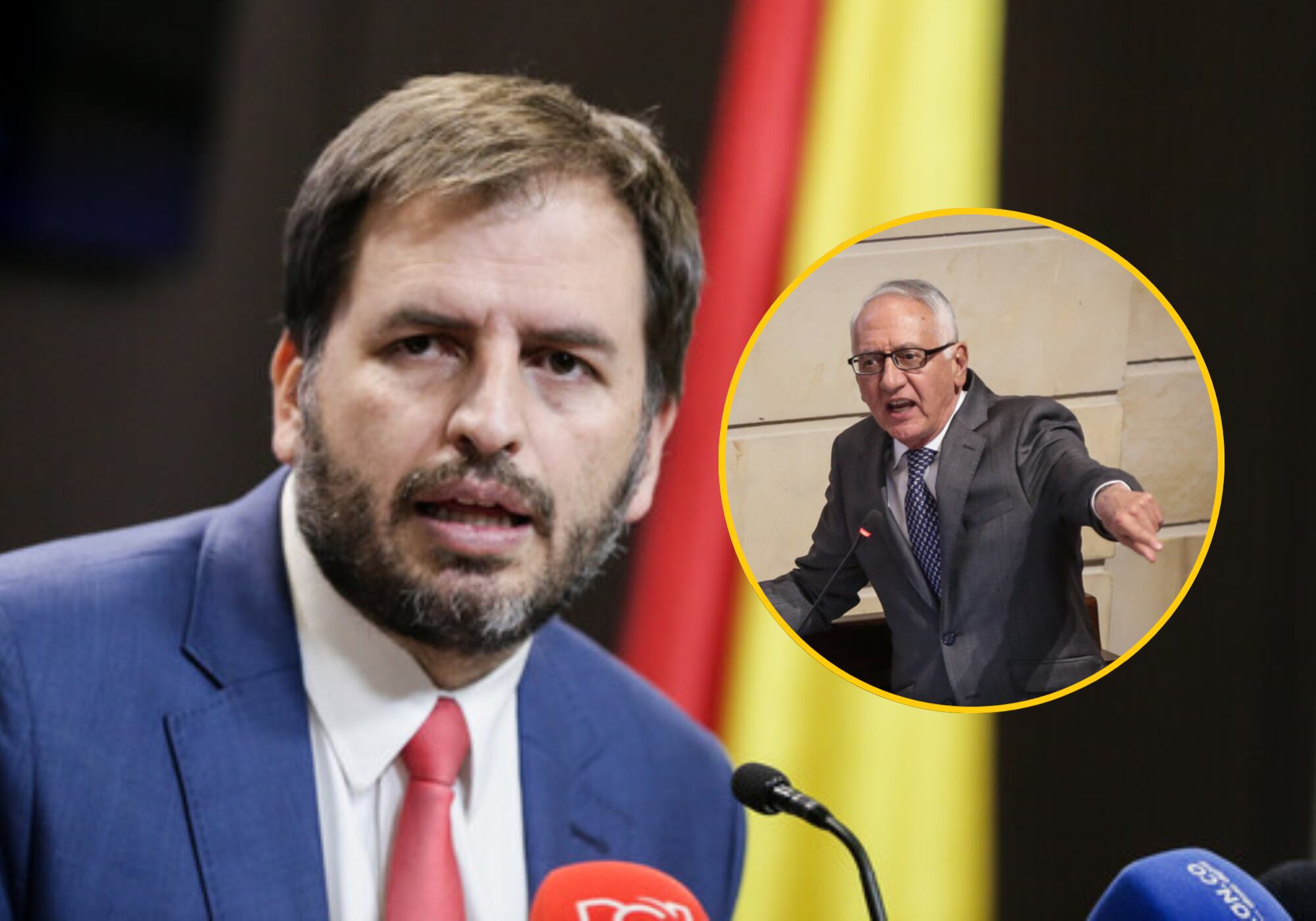 Andrés Forero y Guillermo Alfonso Jaramillo. Foto: (Colprensa - Catalina Olaya) / (Colprensa - Catalina Olaya)