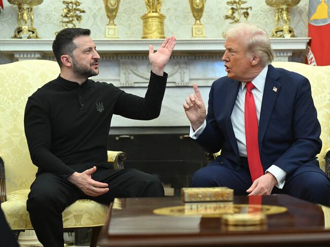 Donald Trump y Volodimir Zelensky. FOTO: SAUL LOEB/AFP via Getty Images