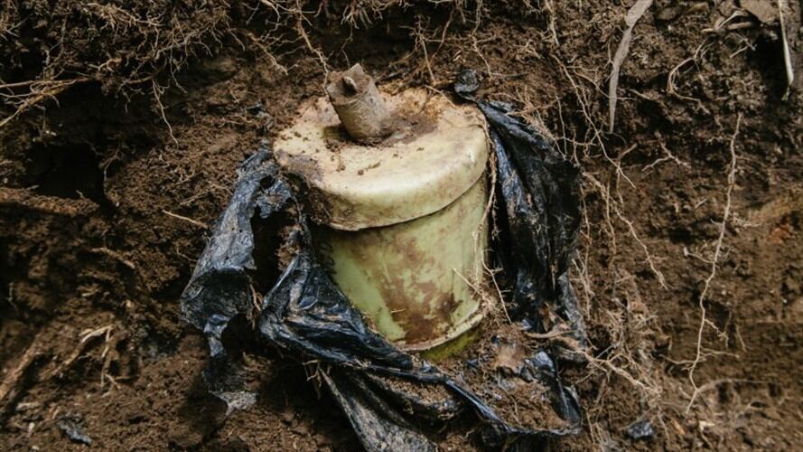 Mina antipersonal en el Catatumbo . Foto: Colprensa