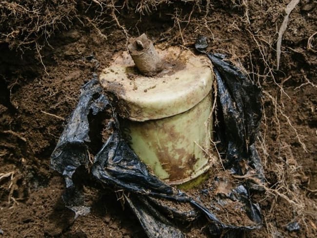 Mina antipersonal en el Catatumbo . Foto: Colprensa