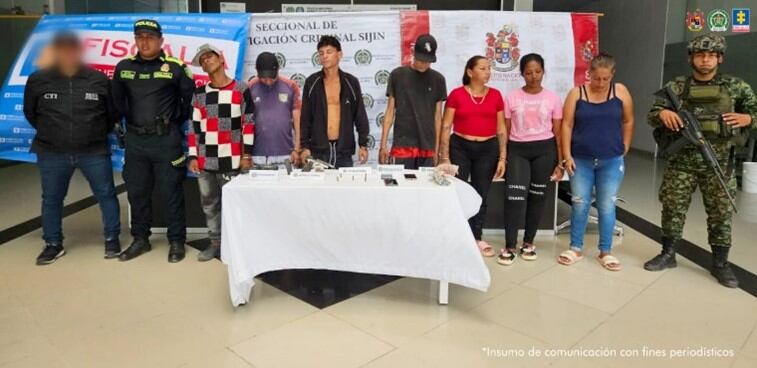 Capturados integrantes de El Combo de la Frontera. / Foto: Fiscalía.