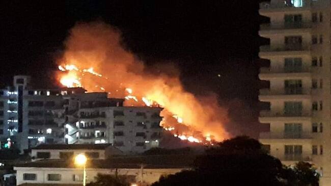 Así lo informó Bomberos y la Oficina de Gestión de Riesgo de la ciudad, quienes están trabajando en sofocar las llamas.. Foto: W Radio