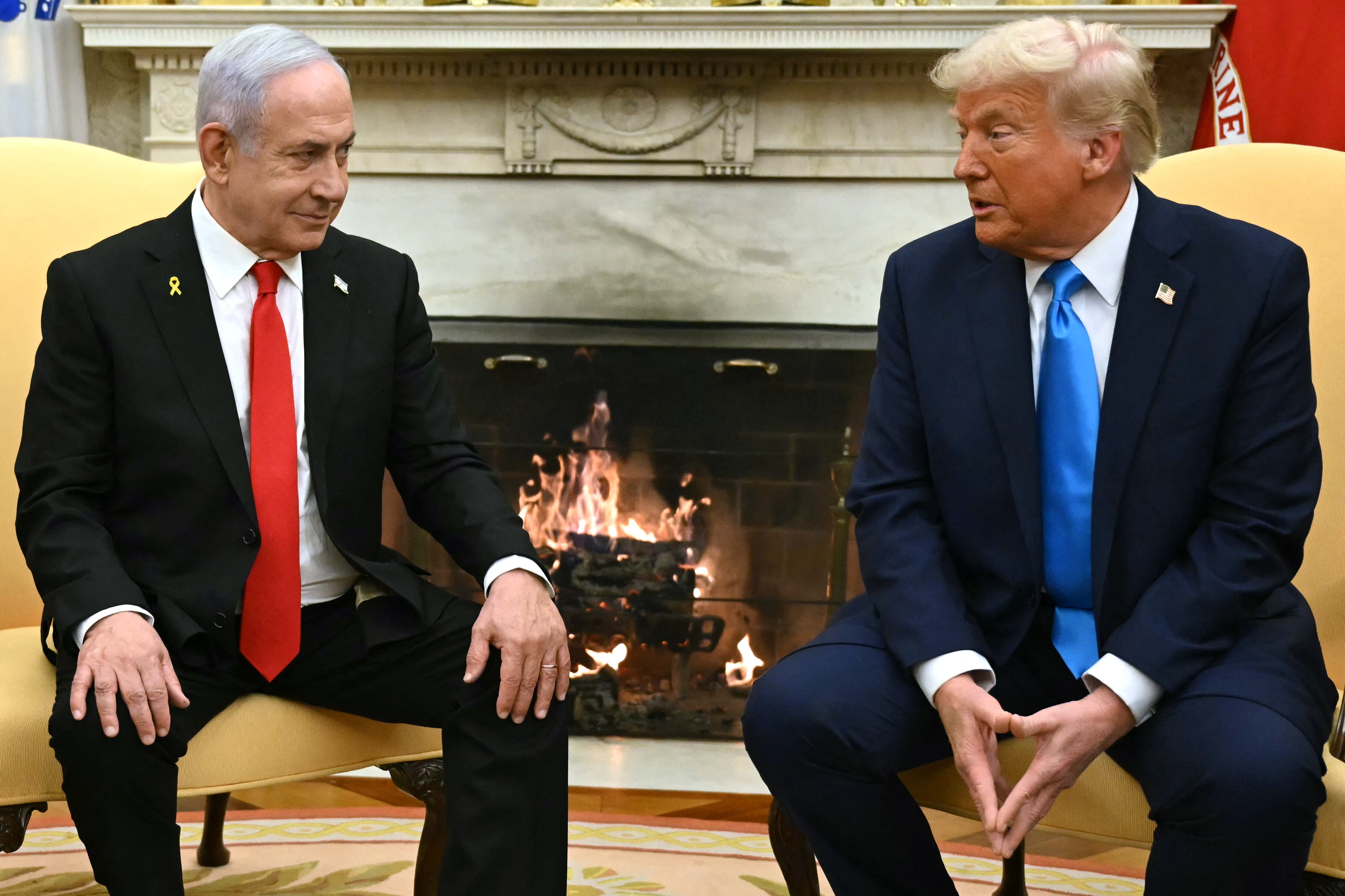 Donald Trump y Benjamín Netanyahu en la Casa Blanca el pasado 4 de febrero. FOTO: ANDREW CABALLERO-REYNOLDS/AFP via Getty Images
