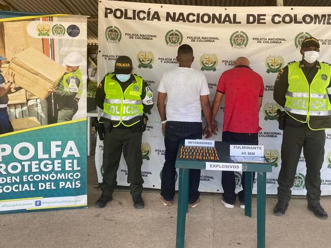 Más de 250 unidades de explosivos fueron incautados en la Guajira. Crédito: Policía Nacional