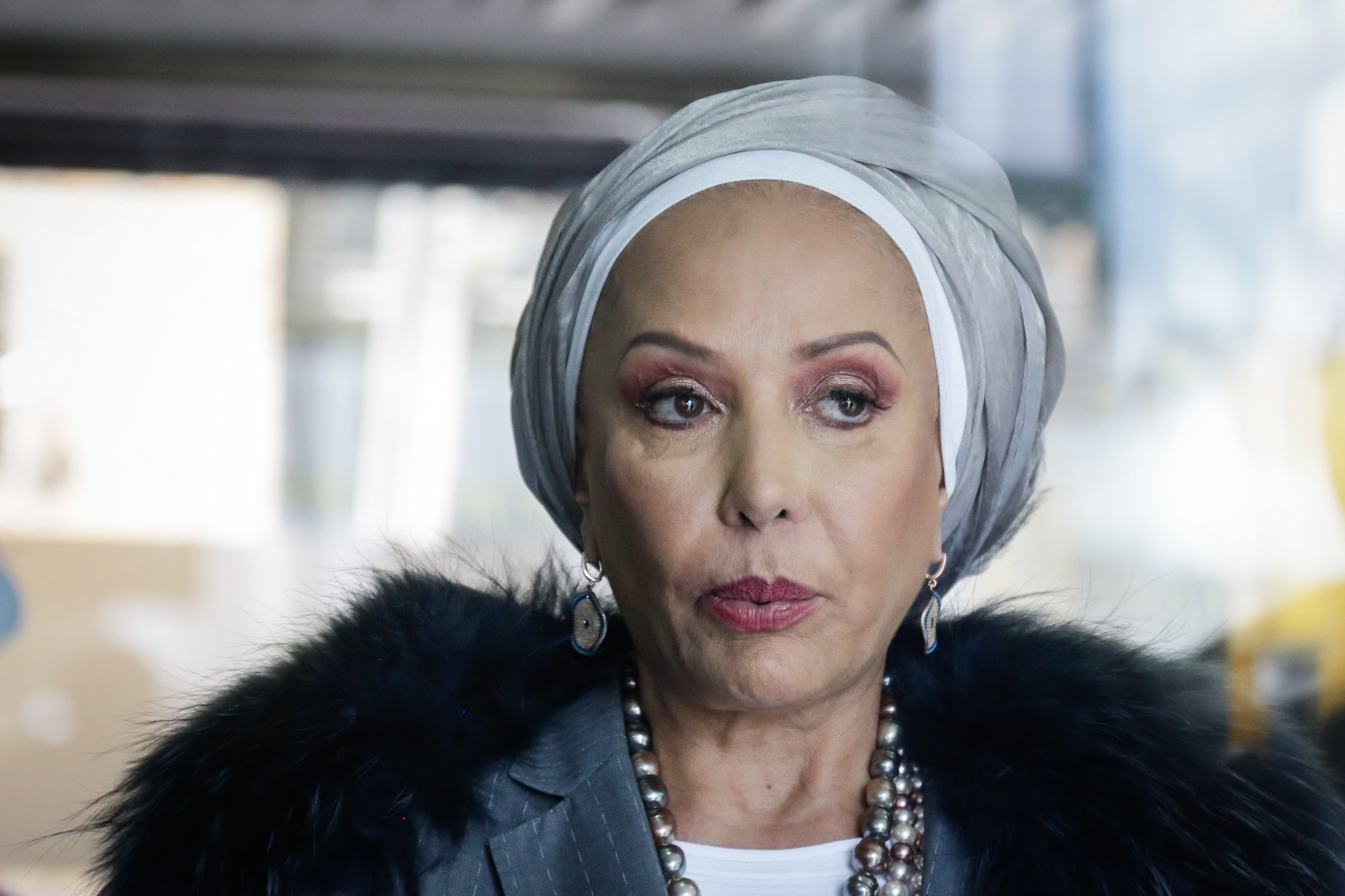 Bogotá. Octubre 02 de 2019. Piedad Cordoba exsenadora de la República se presentó ante la Corte Suprema de Justicia a rendir testimonio en el caso del senador Álvaro Uribe, investigado por soborno y fraude procesal. (Colprensa - Diego Pineda)