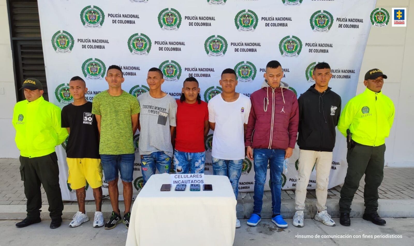 Foto: Presuntos integrantes de ‘Los Todoterrenos’ / Fiscalía Magdalena