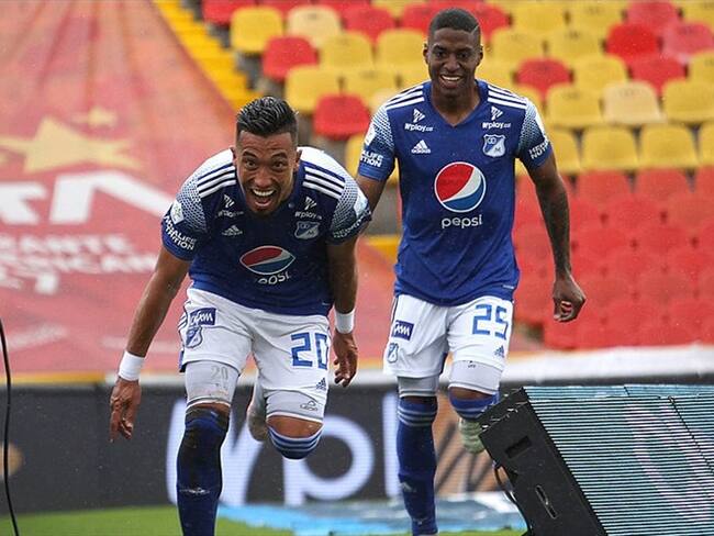 Millonarios es el primer semifinalista de la liga colombiana. Foto: Colprensa/ VizzorImage / Felipe Caicedo / Staff