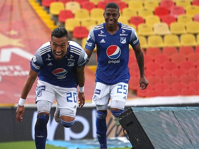 Millonarios es el primer semifinalista de la liga colombiana. Foto: Colprensa/ VizzorImage / Felipe Caicedo / Staff