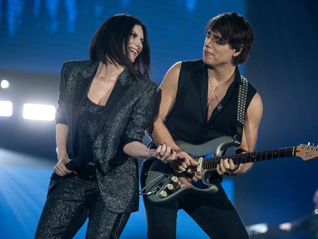 Laura Pausini y Paolo Carta | Crédito: GettyImages