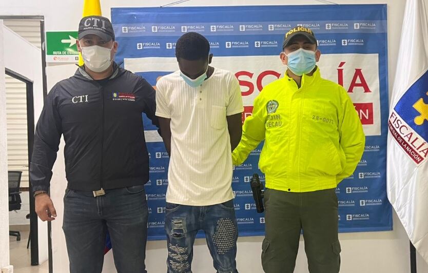 Captura de Jhon Alexander Collazos, alias ‘Alex’. Foto: Cortesía Policía