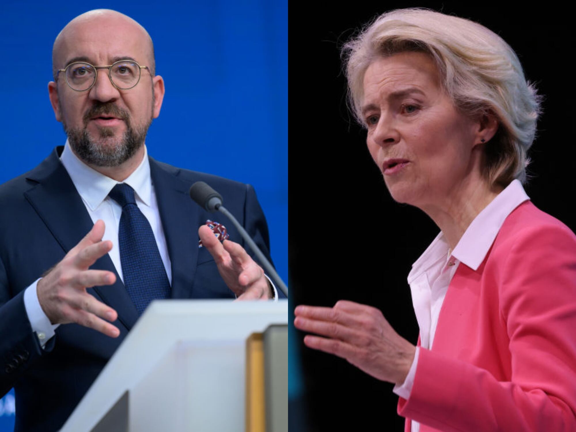 Charles Michel y Ursula von der Leyen. Fotos: Getty Images.