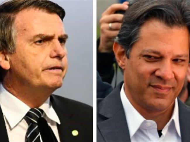Bolsonaro y Haddad irán a segunda vuelta en elecciones presidenciales en Brasil. Foto: AFP
