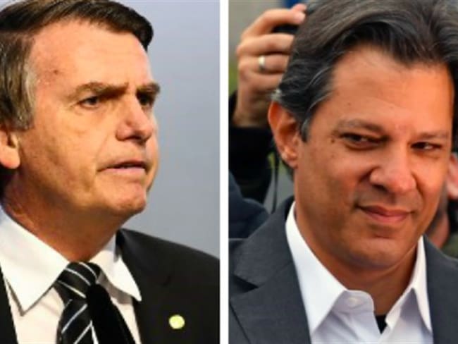 Bolsonaro y Haddad irán a segunda vuelta en elecciones presidenciales en Brasil. Foto: AFP