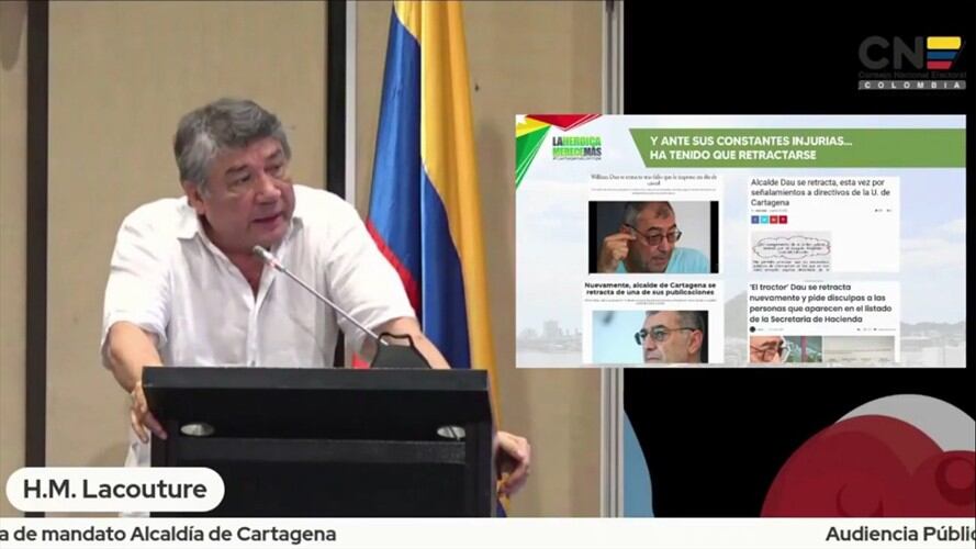 Rodolfo Díaz, durante la audiencia del pasado martes. Foto: Captura de pantalla