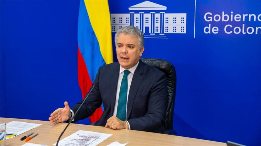 El presidente Iván Duque pidió mayor celeridad en el desembolso de recursos de cooperación para atender a la población venezolana radicada en Colombia. Foto: Presidencia de la República