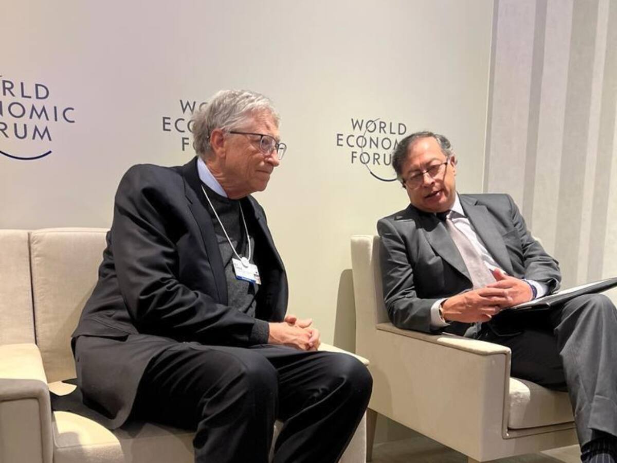Presidente Petro y Bill Gates se reunieron en Davos: ¿de qué hablaron?