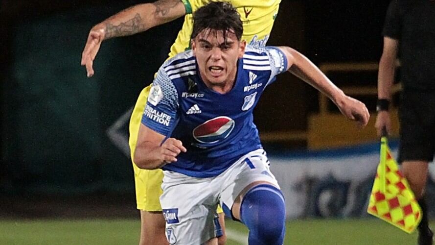 Daniel Ruiz, atacante de Millonarios. Foto: Colprensa - Cortesía Dimayor
