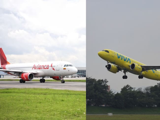 Aviones de Avianca y Viva Air. Foto: Colprensa
