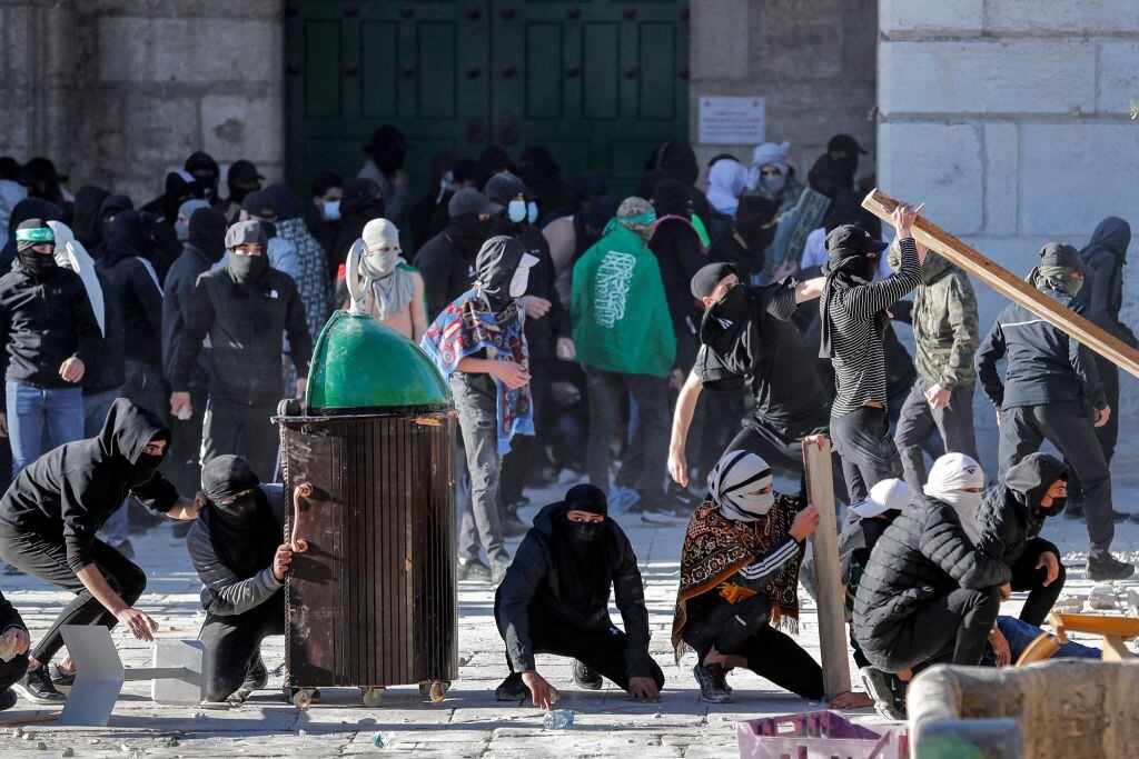 Estados Unidos muestra su preocupación por enfrentamientos en Jerusalén. Foto: AHMAD GHARABLI/AFP vía Getty Images.