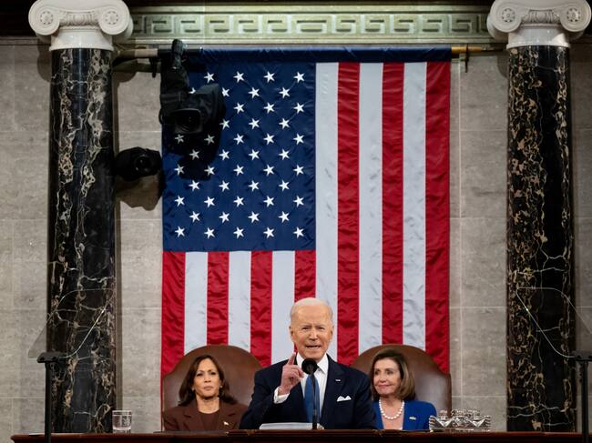 Presidente de Estados Unidos, Joe Biden en su discurso sobre el Estado de la Unión